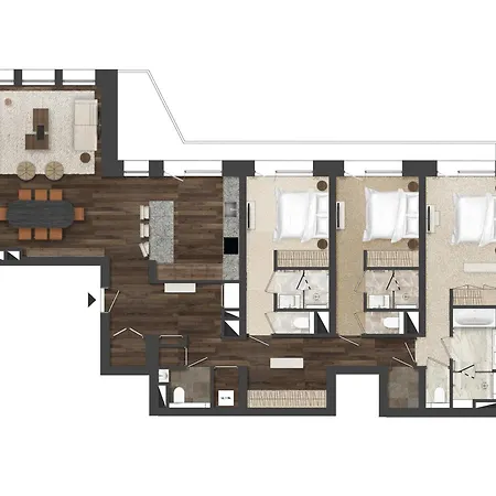 Neuf De Luxe Avec 3 A 1850 - Fr-1-830-12 Apartamento