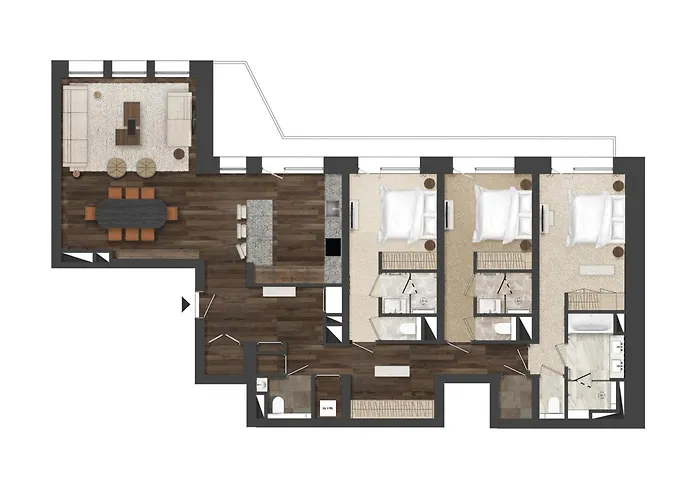 Neuf De Luxe Avec 3 A 1850 - Fr-1-830-12 Apartment